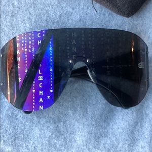Chanel shield runway sunglasses